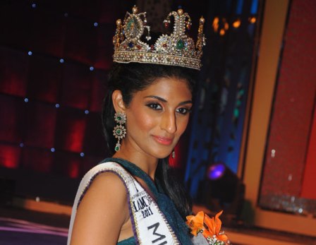  as Miss Universe India on the 15th of July 2011 in Mumbai India