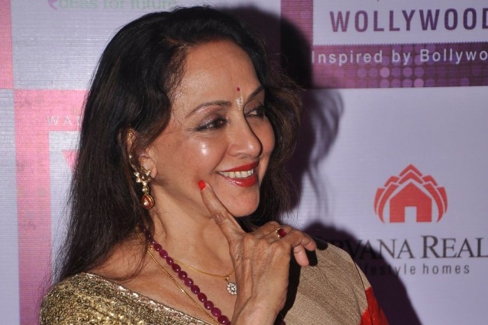 Veteran actress Hema Malini attended the Nirvana Realty Club and Disha Direct&#39;s Wollywood project press event held at The Club in Mumbai on February 11, ... - hema-press-event-2-700x466