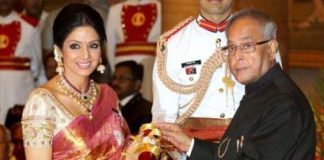 Sridevi honoured with Padma Shri by president