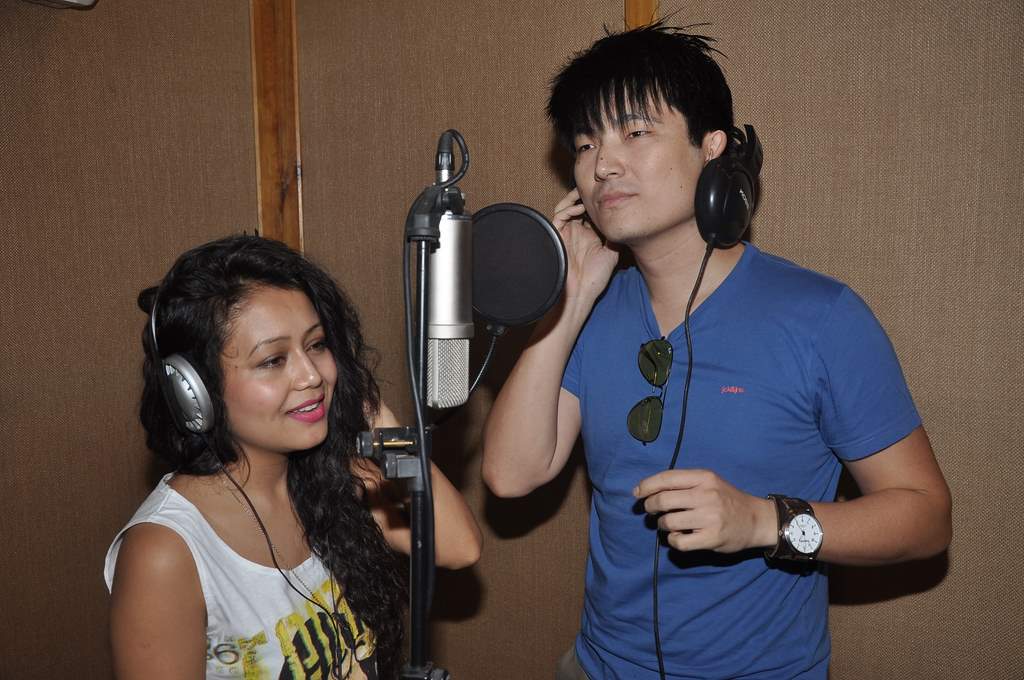 Chang and Neha recording (4)