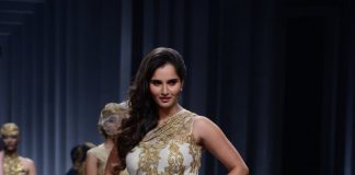 Sania Mirza walks the ramp at Aamby Valley India Bridal Fashion Week