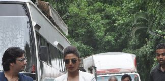 Priyanka Chopra with fans outside Jhalak Dikhhla Jaa sets