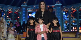 Farah Khan with children at Happy New Year music launch