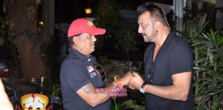 Sanjay Dutt interacts with fan with tattoos