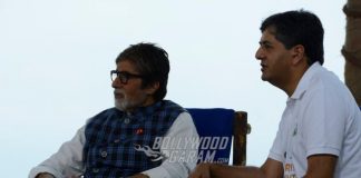 Amitabh Bachchan and Dia Mirza at Swachh Bharat campaign at Juhu Beach