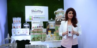 Twinkle Khanna at Godrej Nature’s Basket launch event