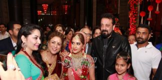Sanjay Dutt and Maanyata Dutt dazzle at close friend’s wedding reception