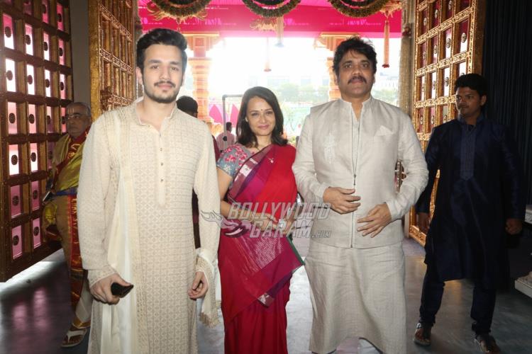 Nagarjuna and family at Keshav Reddy and Veena Tera's wedding ceremony