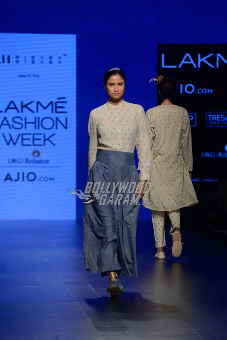 Model walks the ramp at Lakme Fashion Week Summer Resort 2017 Day 2