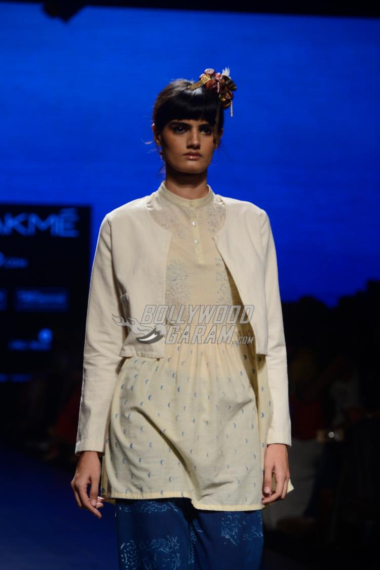 Model walks the ramp at Lakme Fashion Week Summer Resort 2017 Day 2