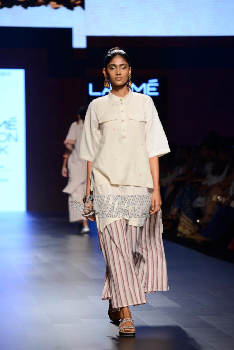 Model walks the ramp  at Lakme Fashion Week Summer Resort 2017