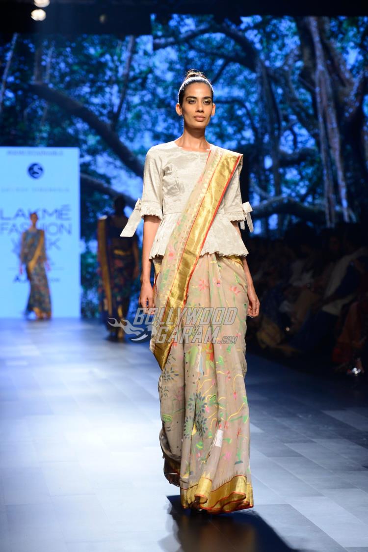 Model walks the ramp  at Lakme Fashion Week Summer Resort 2017