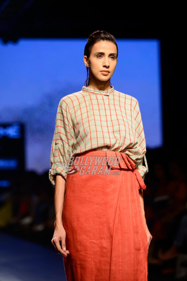 Model walks the ramp at Lakme Fashion Week Summer Resort 2017