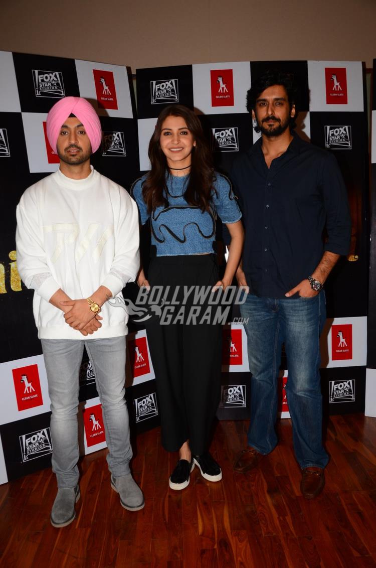 Diljit Dosanjh, Anushka Sharma and Anshai Lal at Phillauri trailer launch event 