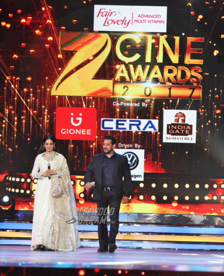 Sridevi MOM official movie poster lauched at Zee Cine Awards 2017