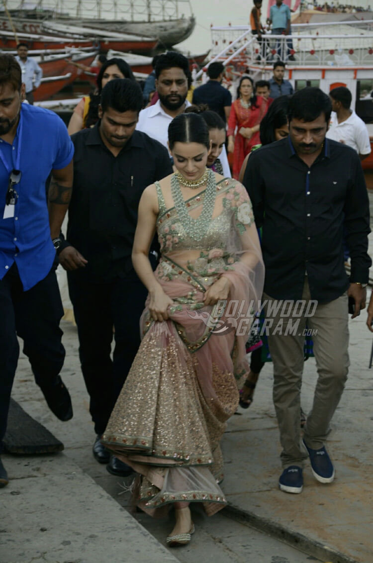 Kangana Ranaut in Varanasi for Manikarnika poster launch