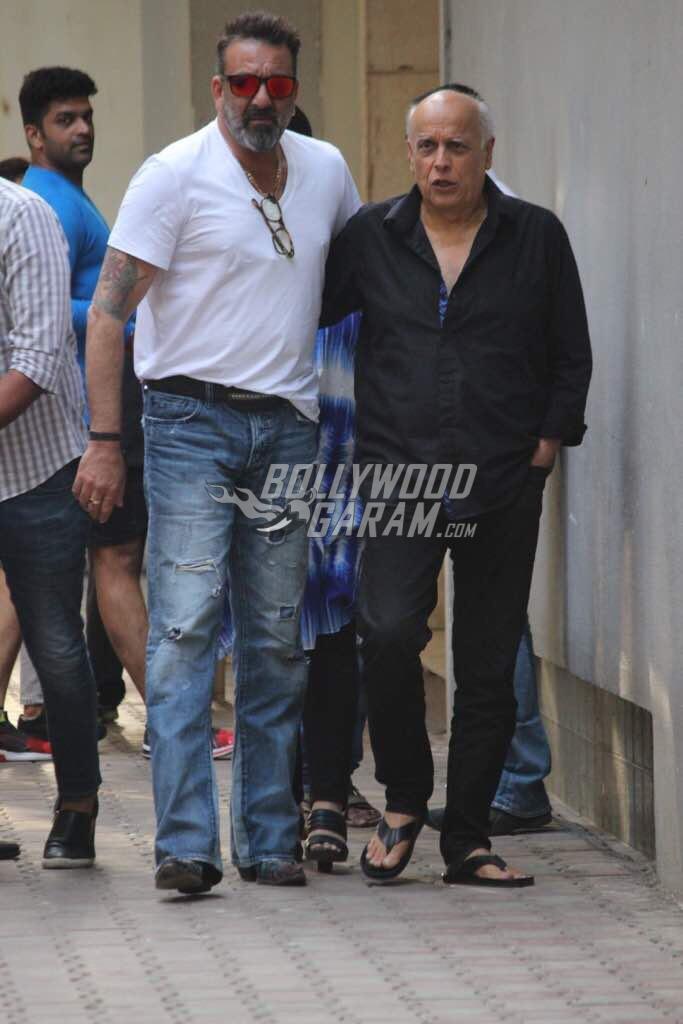 Sadak 2 stars Pooja and Sanjay with producer Mahesh Bhatt