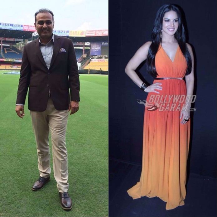 Sunny Leone Virender Sehwag