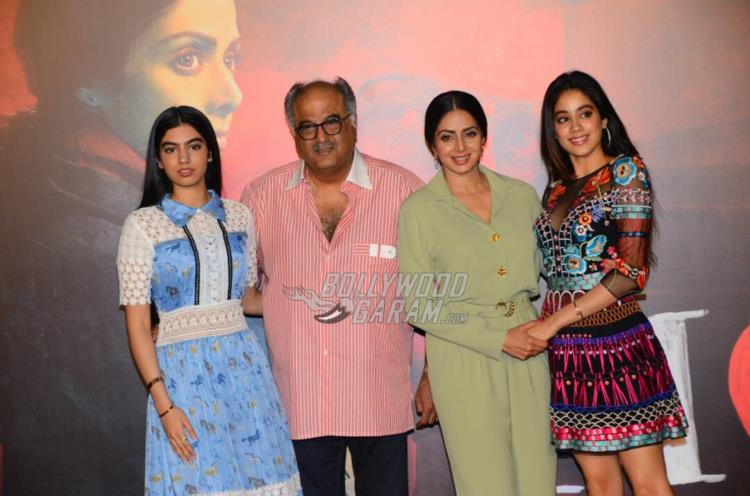 MOM trailer launch with Sridevi and her daughters