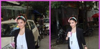 Soha Ali Khan shows off her glowing face and a growing baby bump in Mumbai