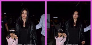 Aishwarya Rai Bachchan photographed with daughter Aaradhya at Mumbai airport