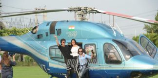 Shah Rukh Khan, Anushka Sharma, Imtiaz Ali arrive in a chopper for JHMS promotions!