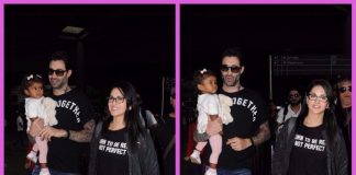 Sunny Leone and  Daniel Weber with daughter Nisha snapped at airport – PHOTOS