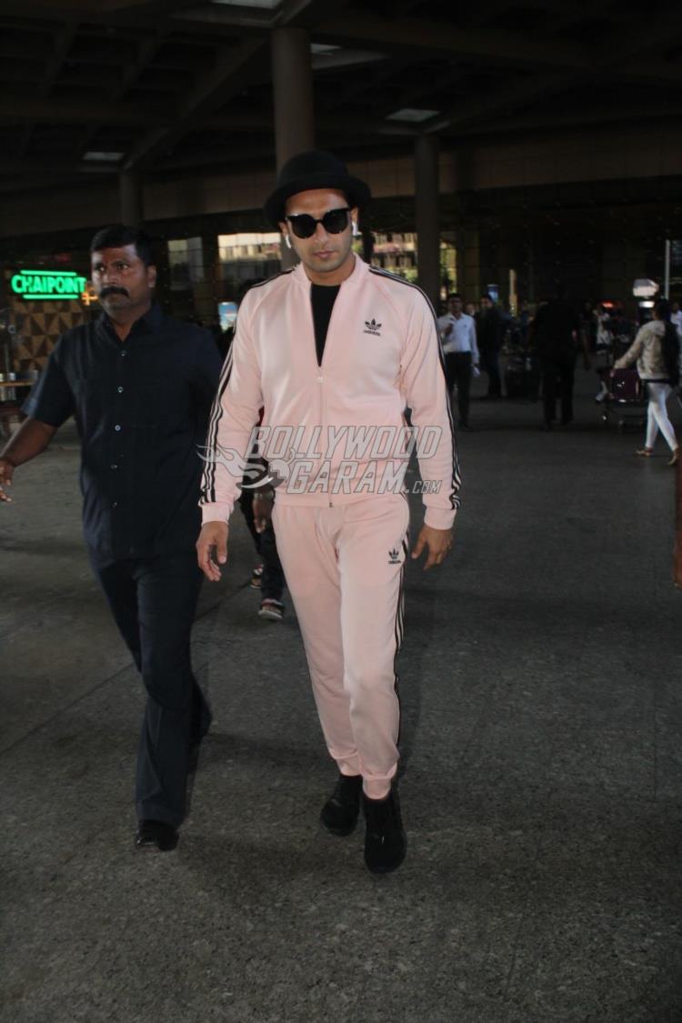 Ranveer Singh Snapped In Bandhgala Suit At A Private Airport