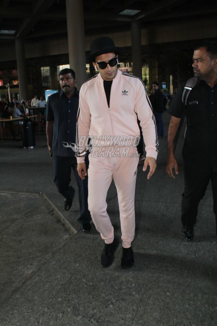 Ranveer Singh Snapped In Bandhgala Suit At A Private Airport