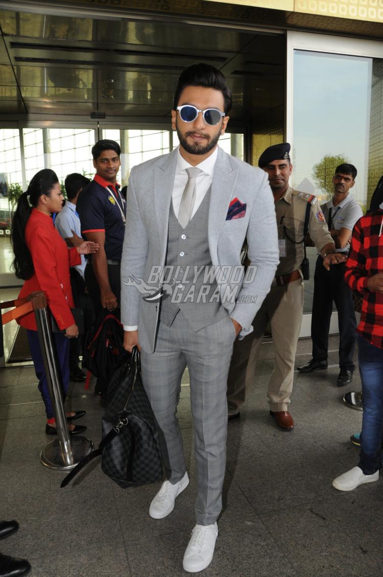 Ranveer Singh dons formal on travel schedule