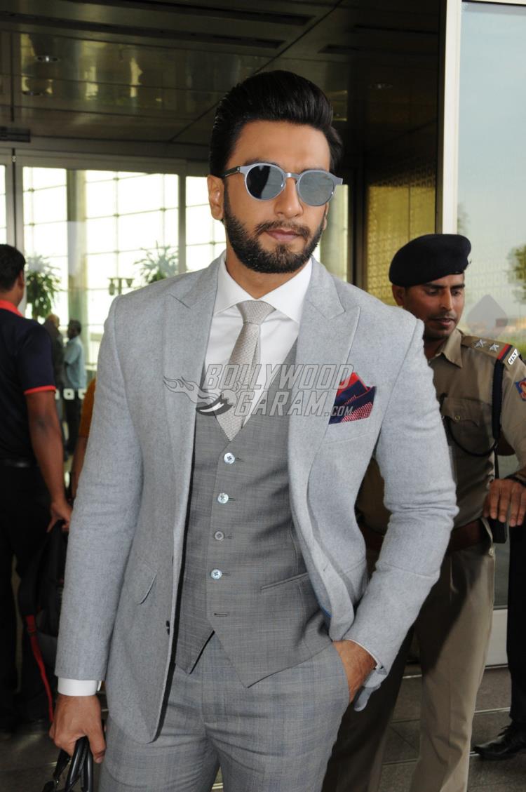 Ranveer Singh dons formal on travel schedule