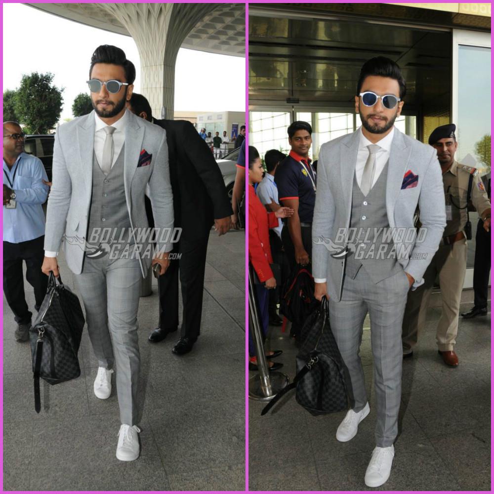 Ranveer Singh dons formal on travel schedule