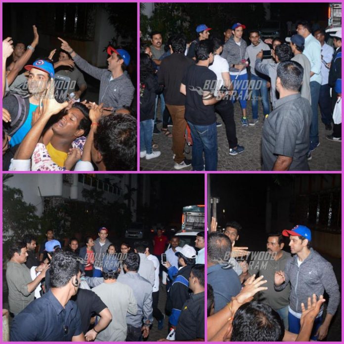 Hrithik birthday with fans