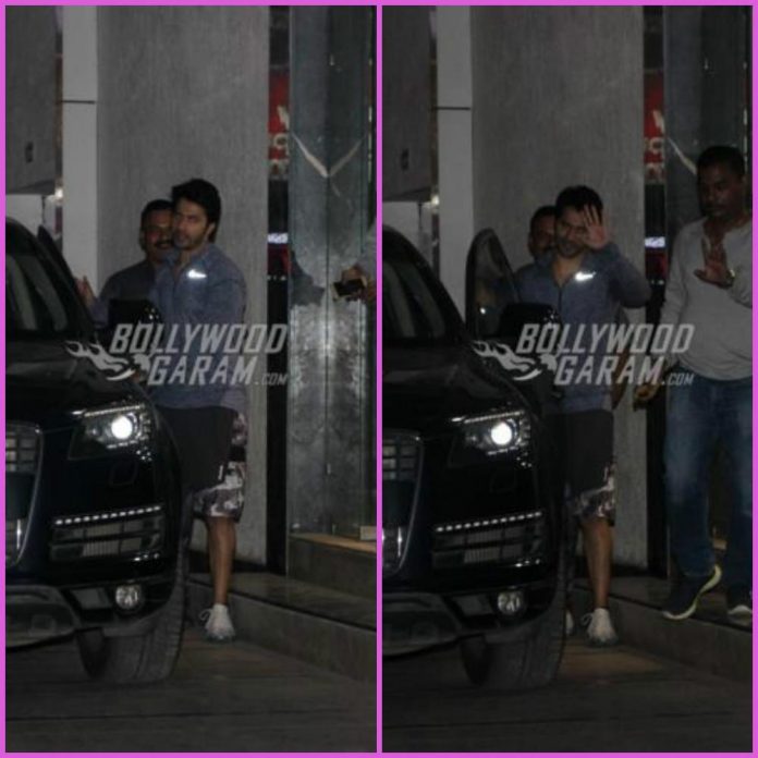 Varun Dhawan waves and smiles for the cameras post workout