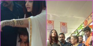 Aishwarya Rai Bachchan and Aaradhya Bachchan mobbed during Ganesh festival visit