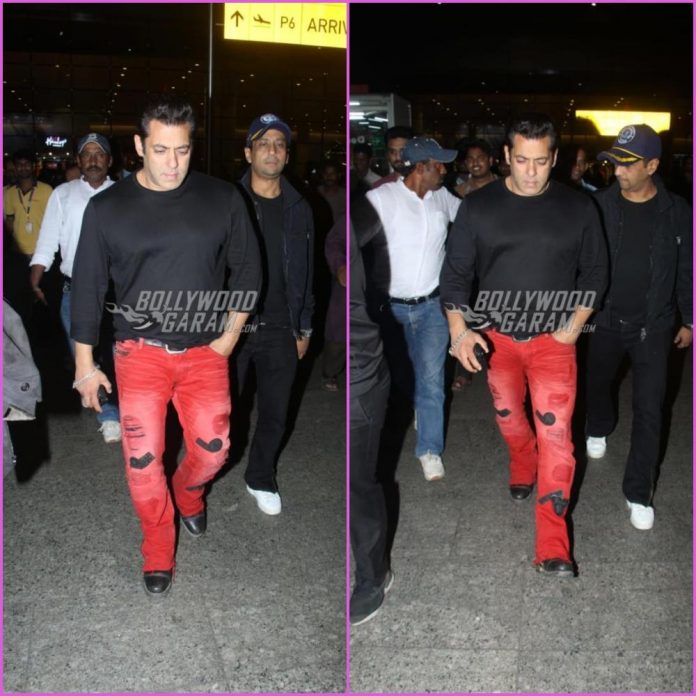 Salman Khan Rocks His Airport Fashion In A Plush Leather Jacket