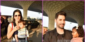 Sunny Leone and Daniel Weber looked great with their kids at airport