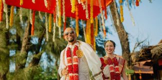 Raghu Ram and Natalie Di Luccio get married in a traditional ceremony in Goa